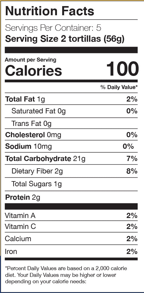 10 Ct Corn Tortillas, case of 20