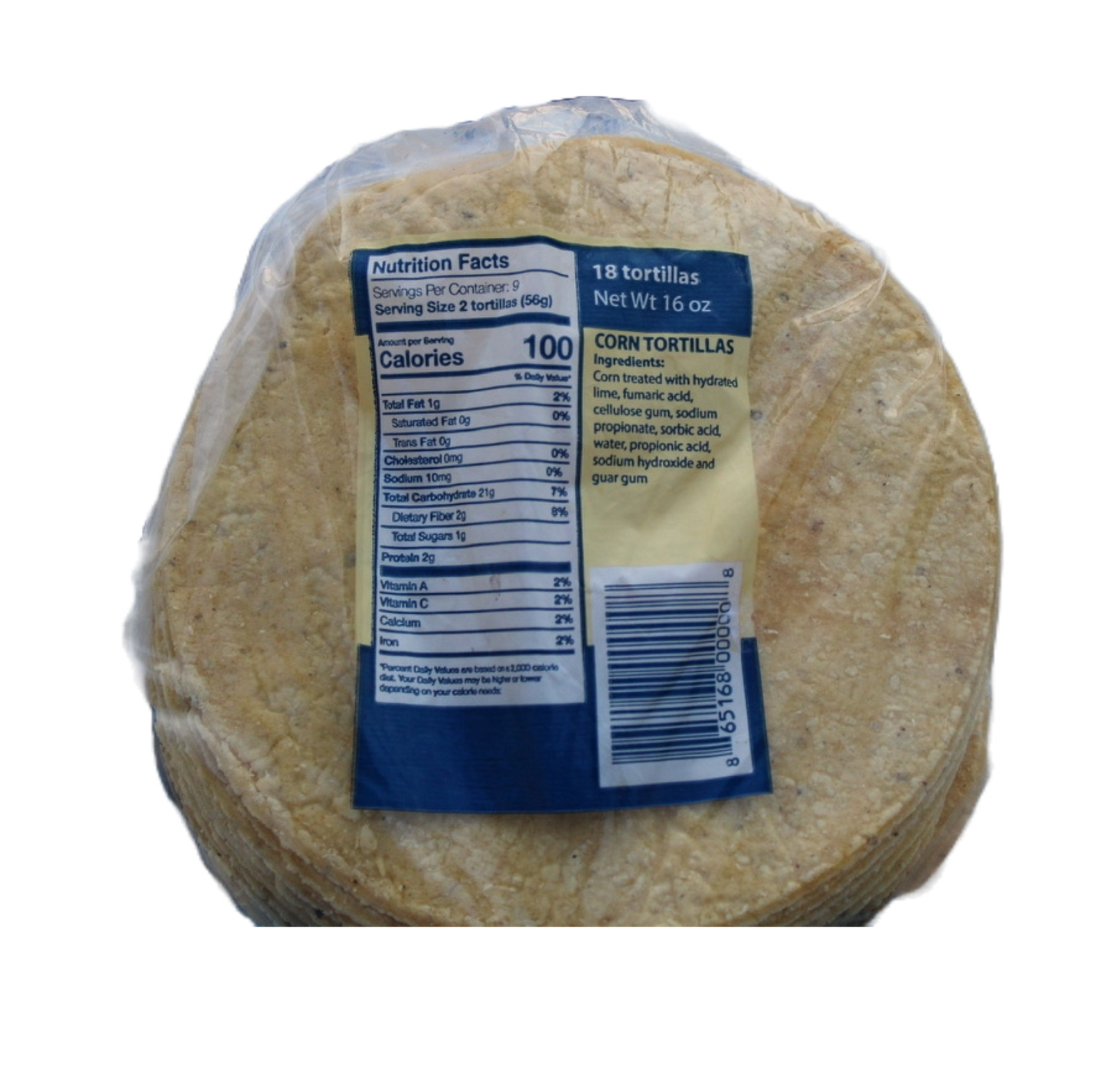 18 Ct Corn Tortillas, case of 16