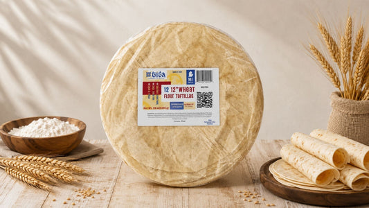 12 Inch Flour Tortillas in Original Packaging for Burritos, Wraps and Mexican Recipes