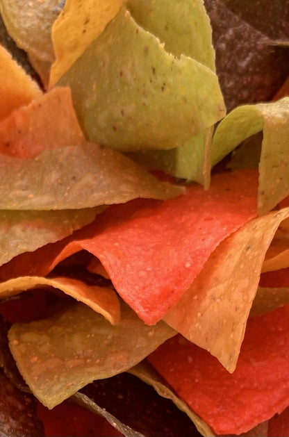 4ColorChips - 4 packs of 120 tortillas one pack each color: natural, red, green and black