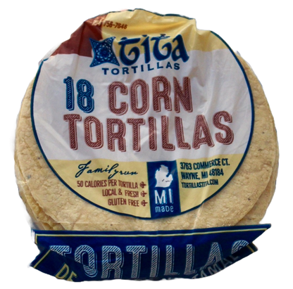 18 Ct Corn Tortillas, case of 16