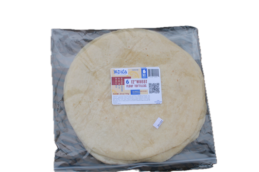 Extra Large Burrito 12 inch Flour wrap 6 tortillas