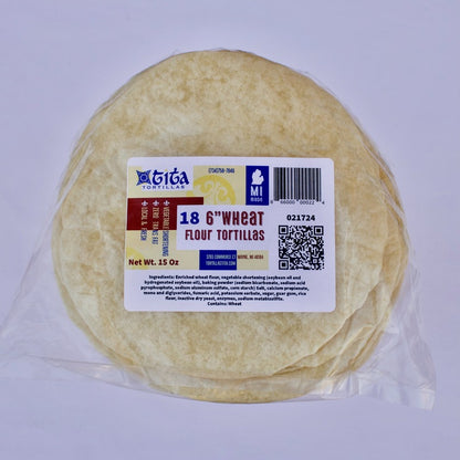 18 Ct 6" Flour Tortillas, case of 18