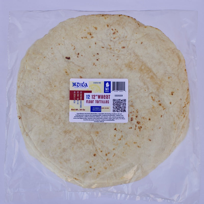 12 Ct 12" Flour Tortillas, case of 5