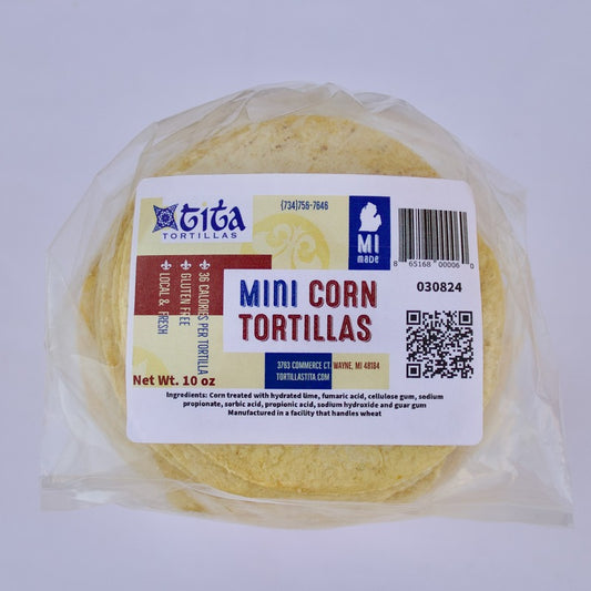 Mini Corn Tortillas, case of 18